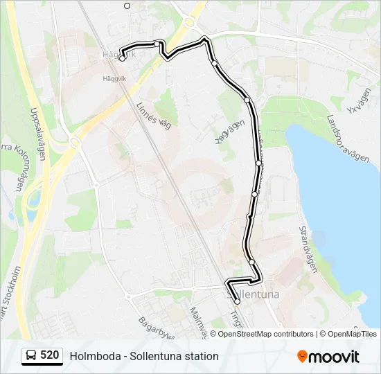 520 Bus Line Map