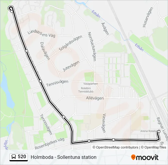 520 Bus Line Map