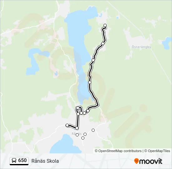 650 Bus Line Map