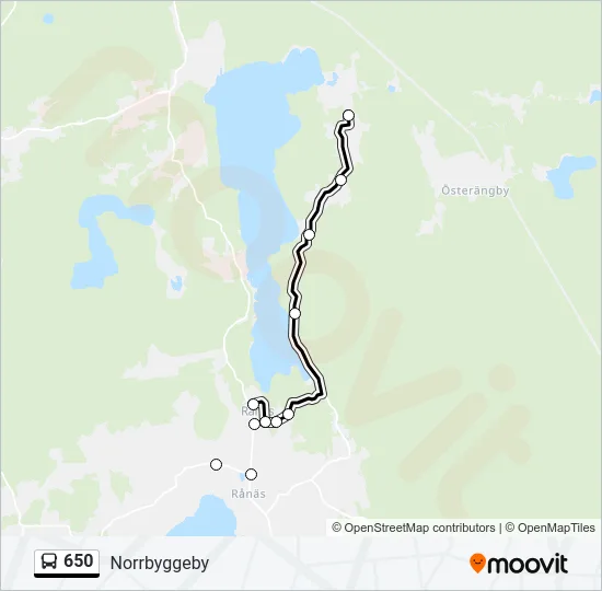 650 Bus Line Map