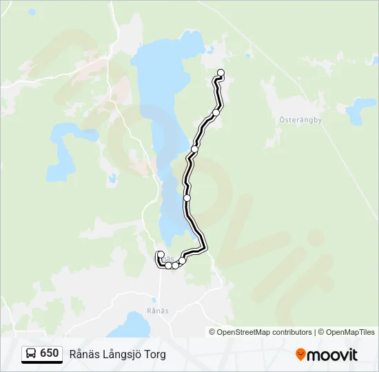 650 Bus Line Map