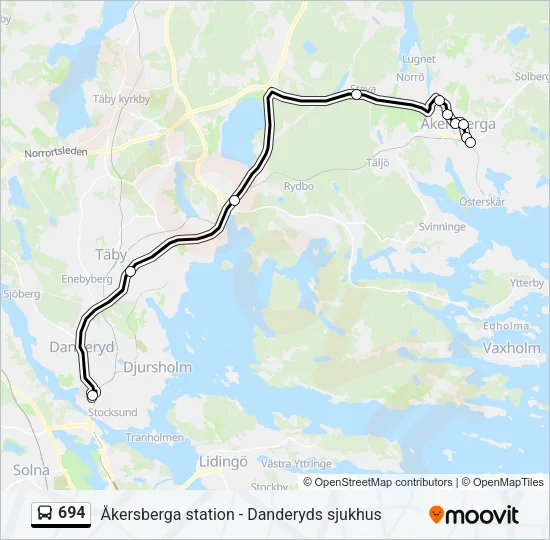694 Bus Line Map