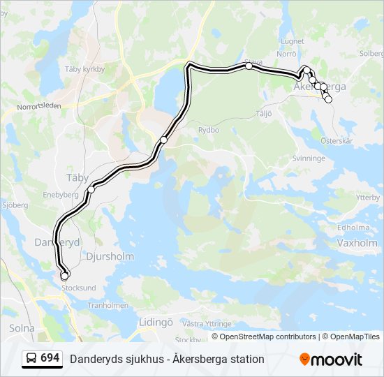 694 Route: Schedules, Stops & Maps - Åkersberga Station (Updated)