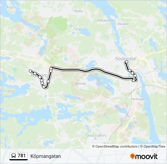 781 Bus Line Map