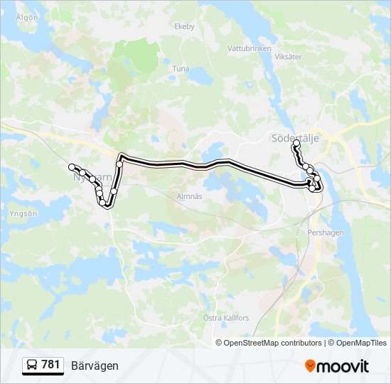 781 bus Line Map