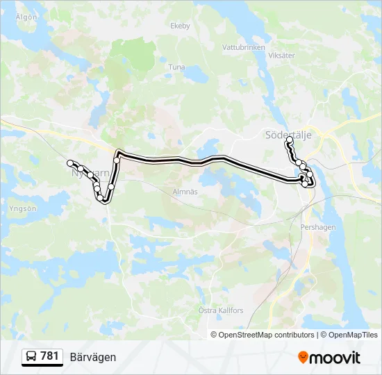781 Bus Line Map