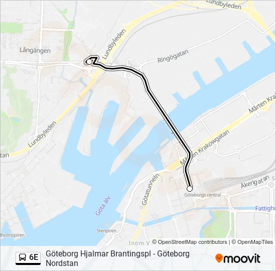 6E Bus Line Map