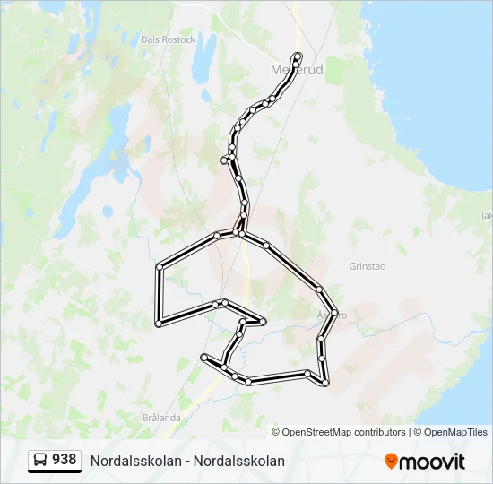 938 Bus Line Map