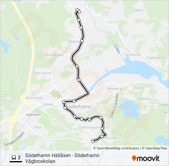 2 bus Line Map