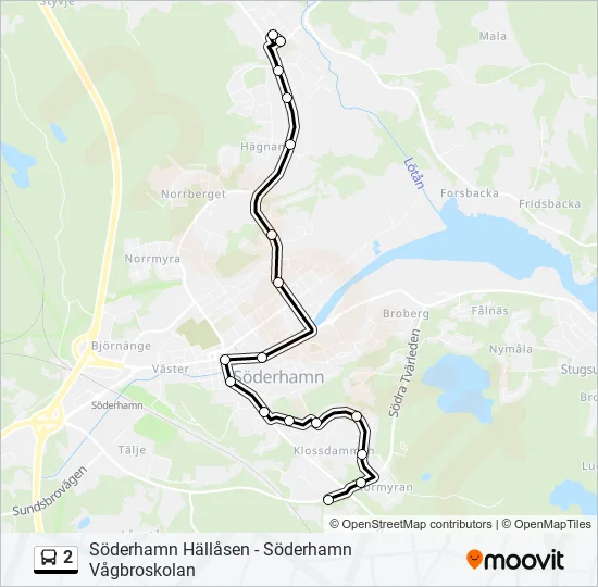 2 Bus Line Map