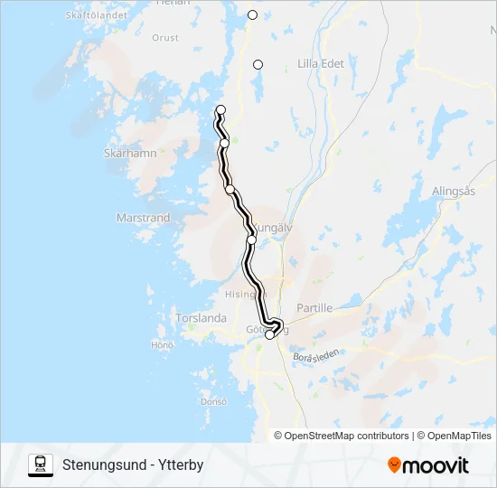 VÄSTTÅGEN  Line Map