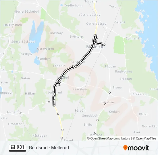 931 Bus Line Map