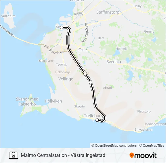 PÅGATÅGEN  Line Map
