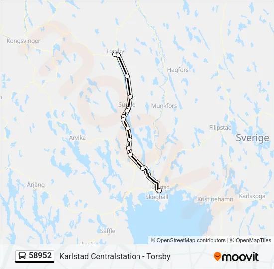 58952 Bus Line Map