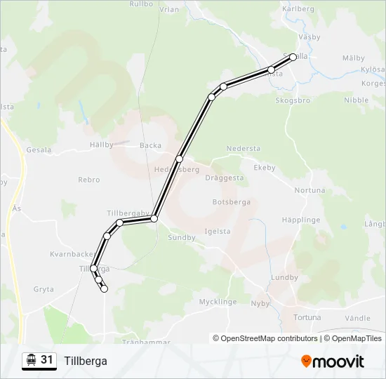 31 Cable Car Line Map