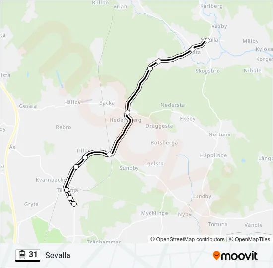 31 Cable Car Line Map