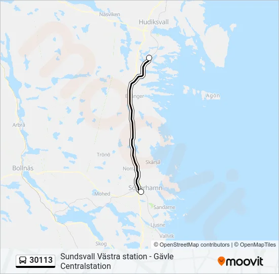 30113 Bus Line Map