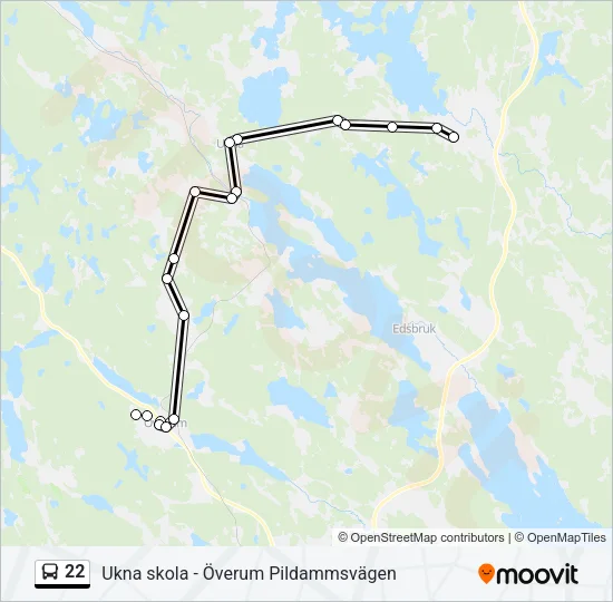 22 Bus Line Map