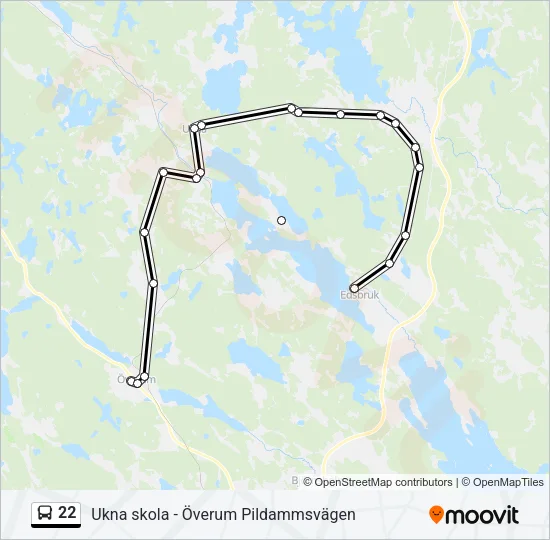22 Bus Line Map