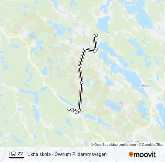 22 Bus Line Map