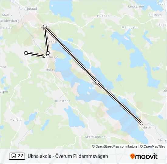 22 Bus Line Map