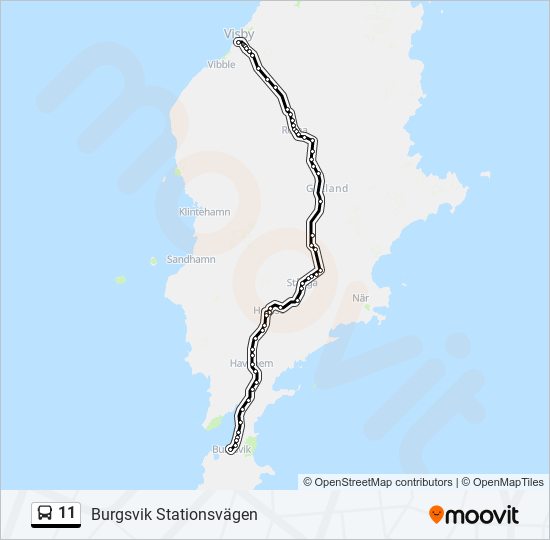 11 bus Line Map