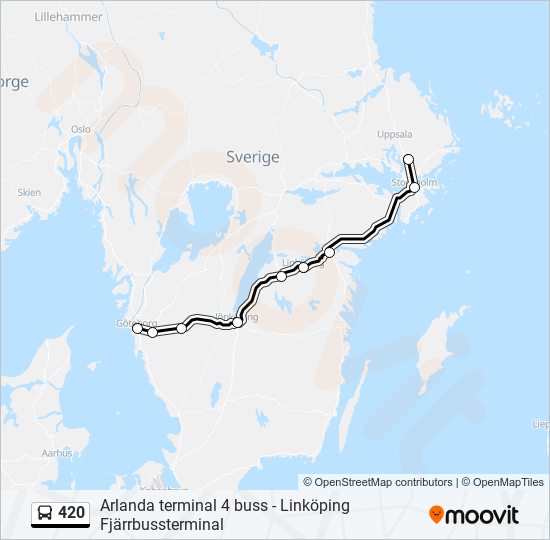 420 bus Line Map