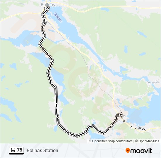 75 bus Line Map