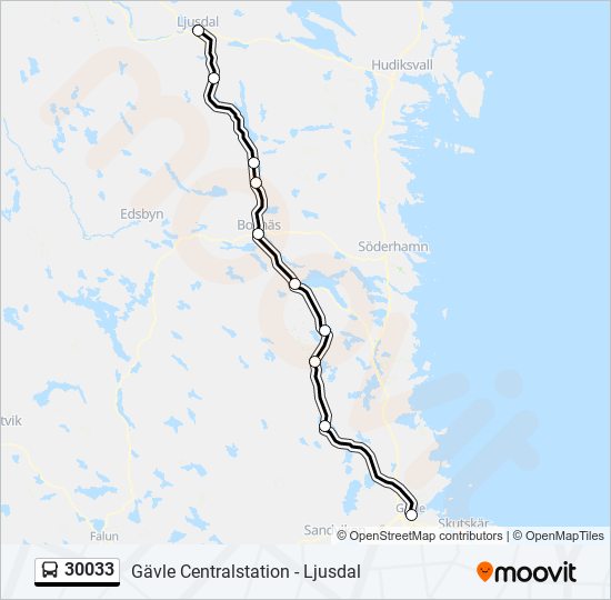 30033 bus Line Map