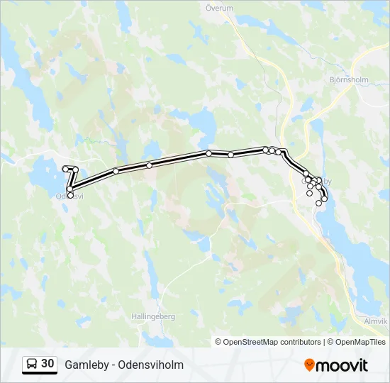 30 Bus Line Map