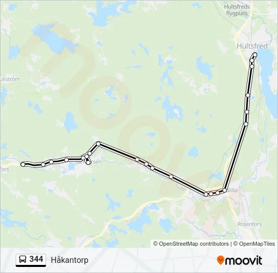 344 Bus Line Map