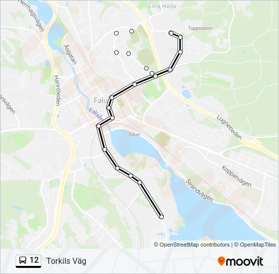 12 Bus Line Map