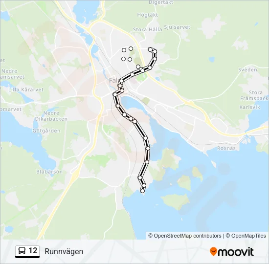 12 Bus Line Map