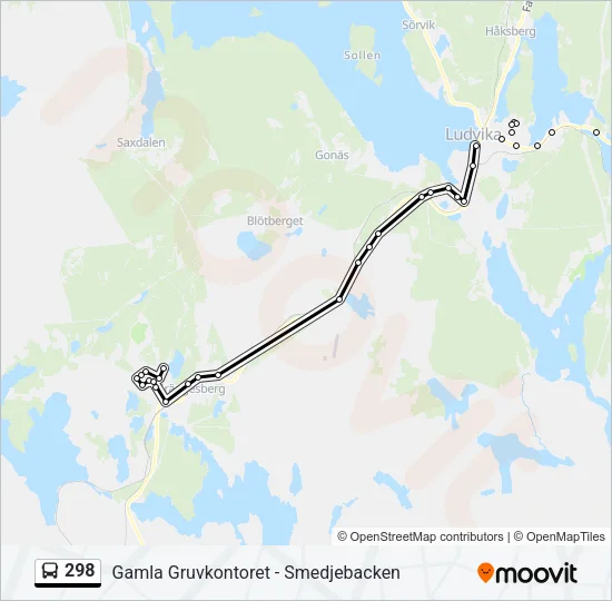 298 Bus Line Map
