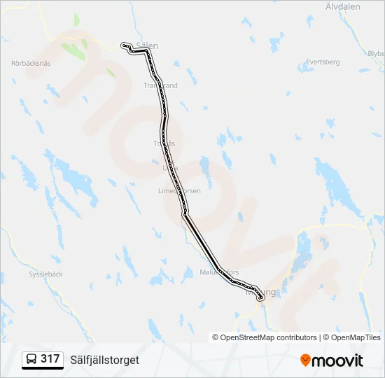 317 Bus Line Map
