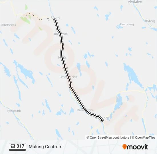 317 Bus Line Map