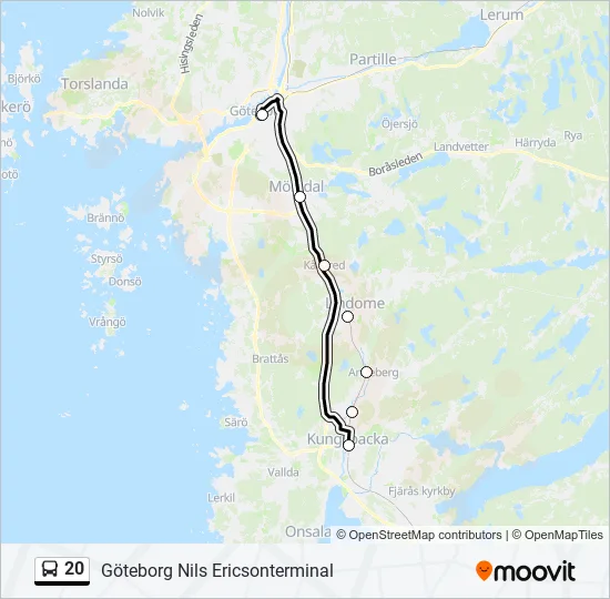 20 Bus Line Map
