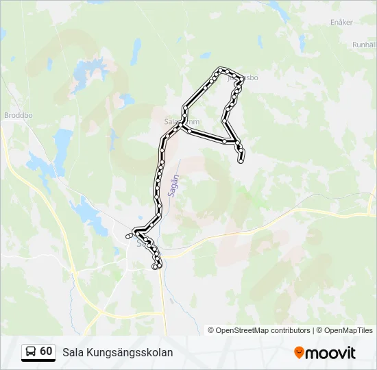 60 Bus Line Map
