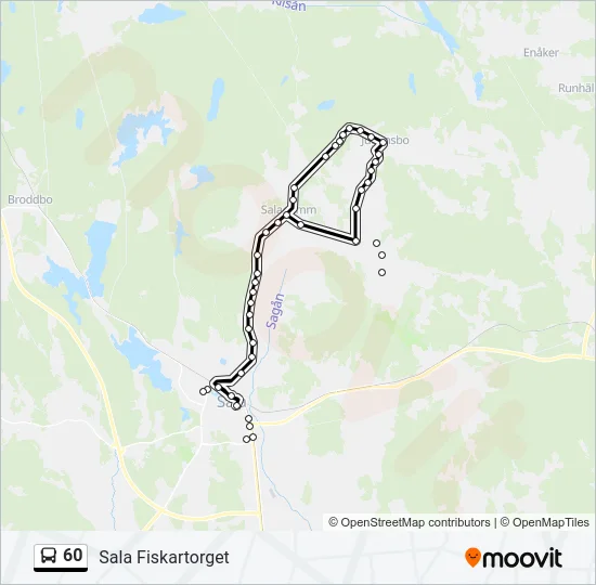 60 Bus Line Map