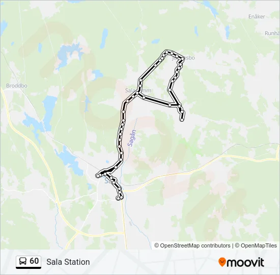 60 Bus Line Map