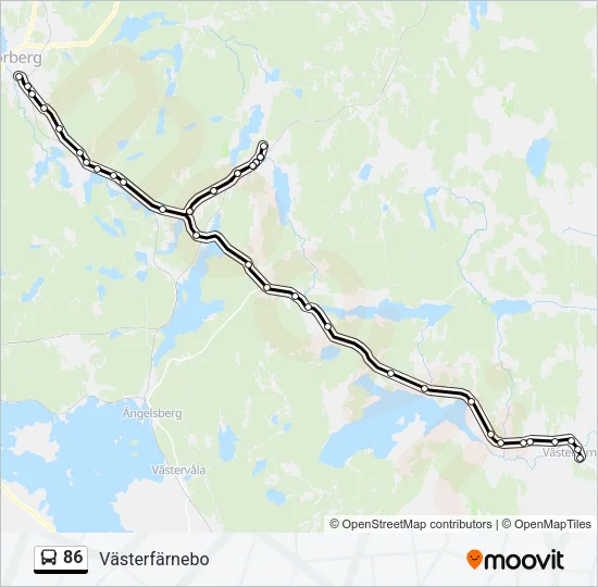 86 Bus Line Map
