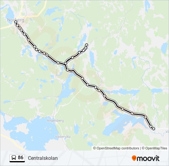 86 bus Line Map