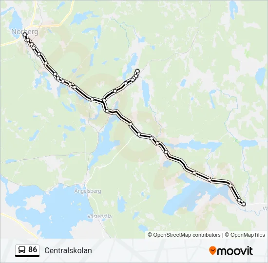 86 Bus Line Map