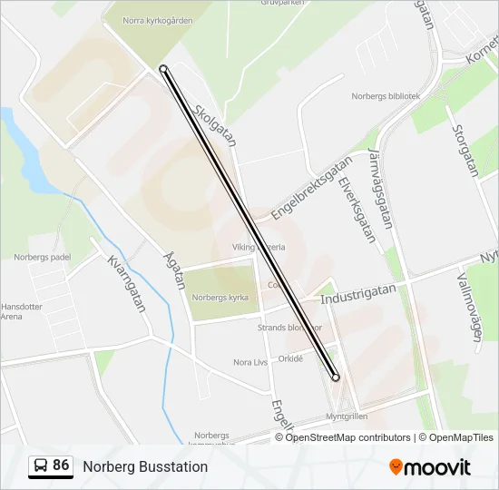 86 Bus Line Map