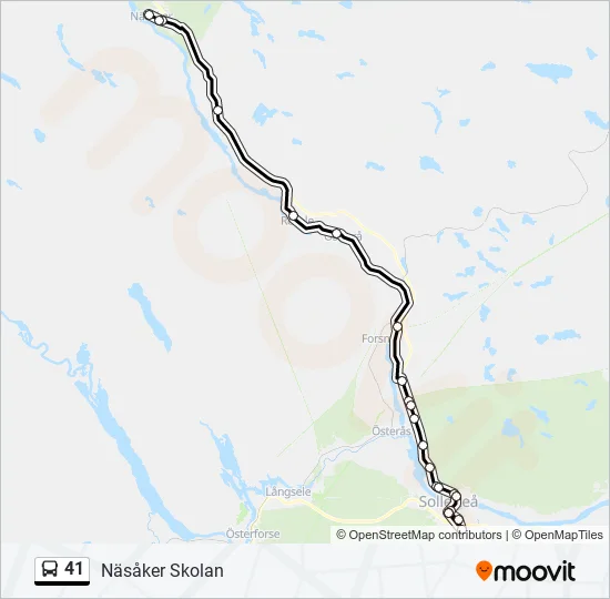 41 Bus Line Map