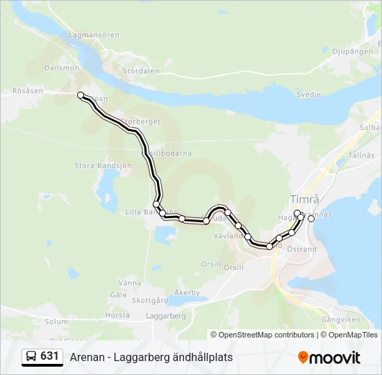 631 Bus Line Map