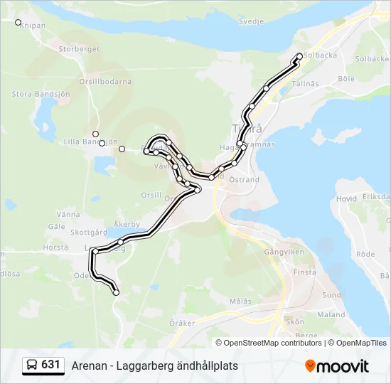 631 Bus Line Map