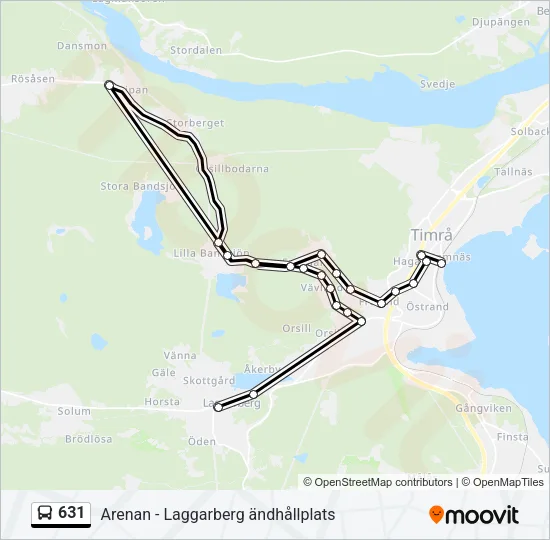 631 Bus Line Map