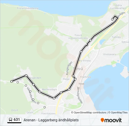 631 Bus Line Map