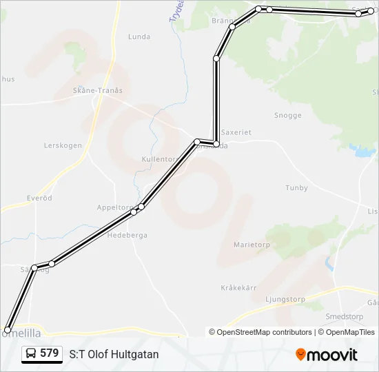 579 Bus Line Map